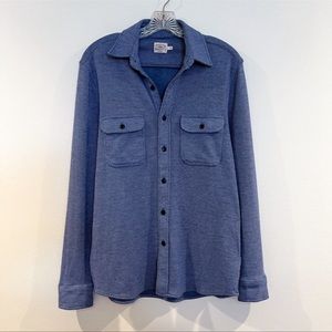 Faherty Legend Sweater Blue Striped Shirt Small